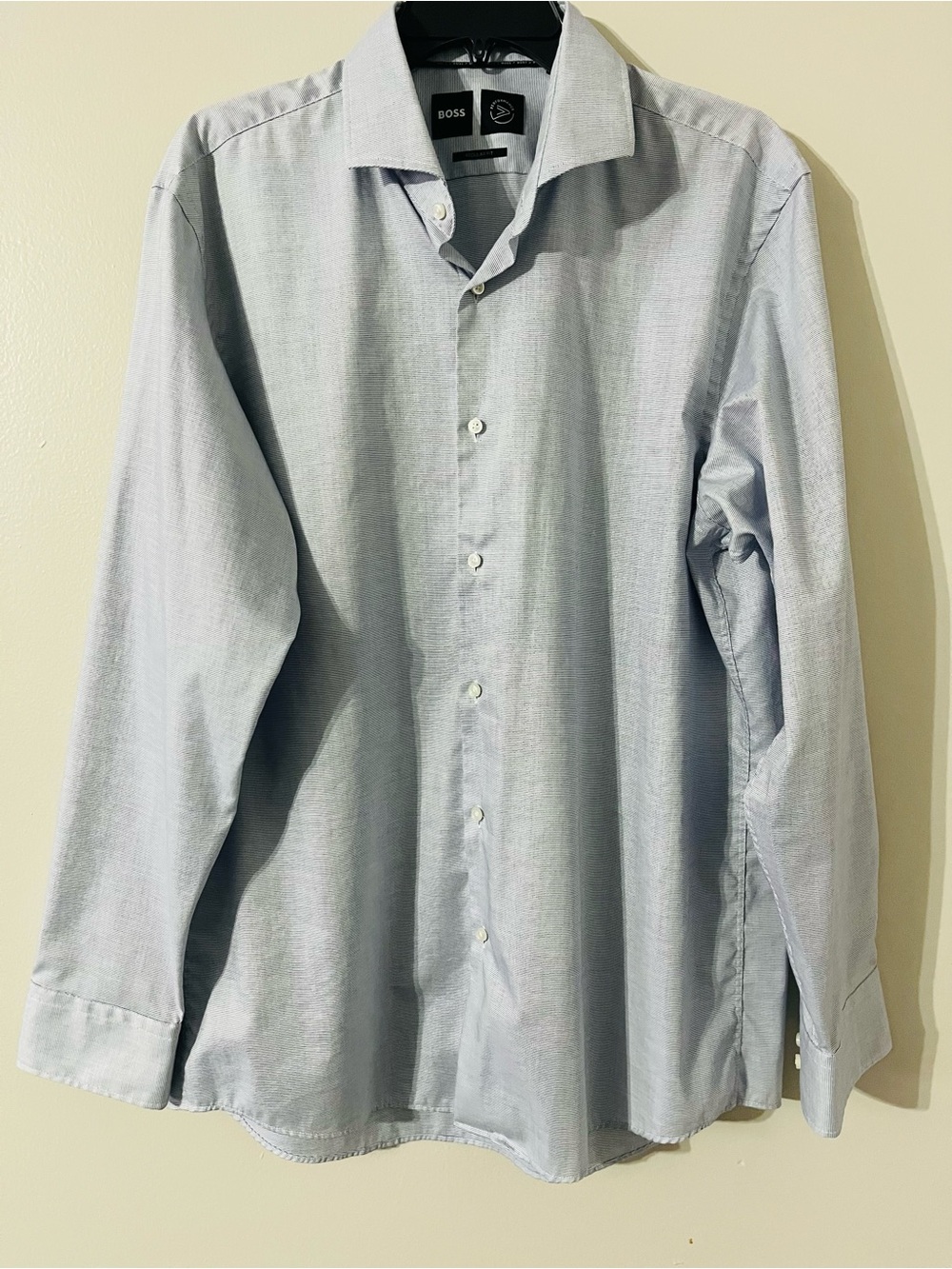 EUC Hugo Boss Performance Mens Regular Fit Performance Stretch Dress Shirt XL